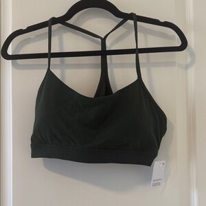 lululemon athletica dark green strappy sports bra